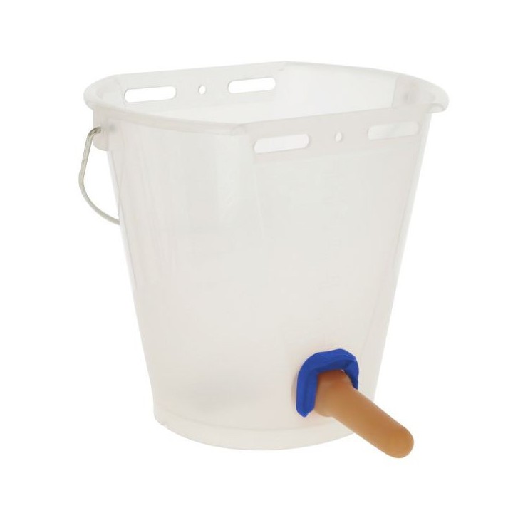 Seau à veau avec tétine et clapet FixClip New Generation 8 L Kerbl