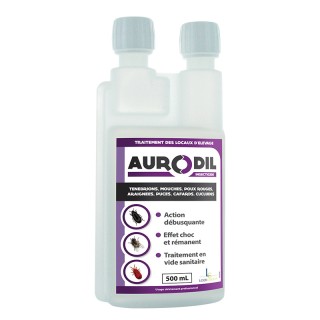 AURODIL Insecticide pour le traitement des locaux d'élevage, flacon de 500 ml
