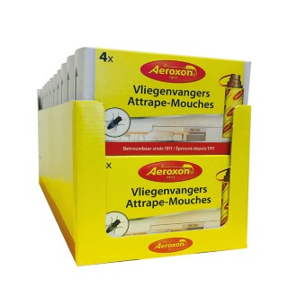 AEROXON ATTRAPE-MOUCHES sous forme de rouleaux englués, blister de 4 rouleaux