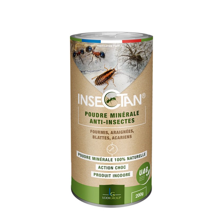INSECTAN POUDRE MINERALE anti-insectes, 200 g