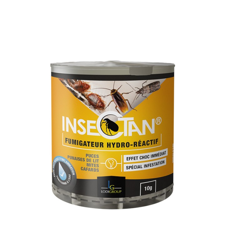 Insecticide INSECTAN FUMIGATEUR HYDRO-REACTIF contre les insectes rampants, 10 g