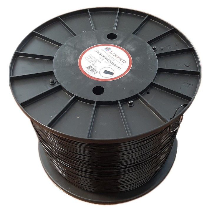 Fil PET LONNEO Noir diam. 2,2mm Bobine 10kg long. 1850m