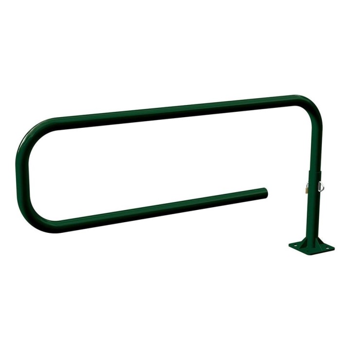 Barrière tournante Trombone Procity, longueur 1800 mm, Ø 60 mm - Vert mousse