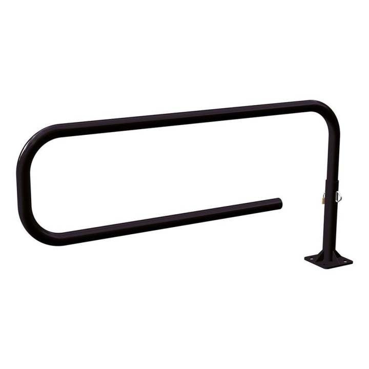 Barrière tournante Trombone Procity, longueur 1800 mm, Ø 60 mm - Noir foncé