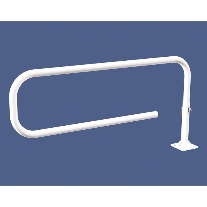 Barrière tournante Trombone Procity, longueur 1800 mm, Ø 60 mm - Blanc pur
