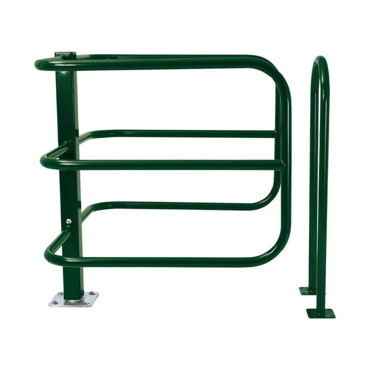 Barrière sélective Procity, 1 élément rotatif + 1 fixe, hauteur 1431 x largeur 1275 mm - Peint/Galva - Vert mousse