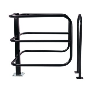 Barrière sélective Procity, 1 élément rotatif + 1 fixe, hauteur 1431 x largeur 1275 mm - Peint/Galva - Noir foncé