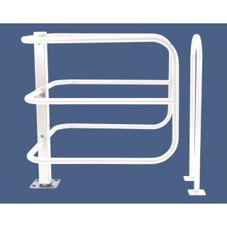 Barrière sélective Procity, 1 élément rotatif + 1 fixe, hauteur 1431 x largeur 1275 mm - Peint/Galva - Blanc pur
