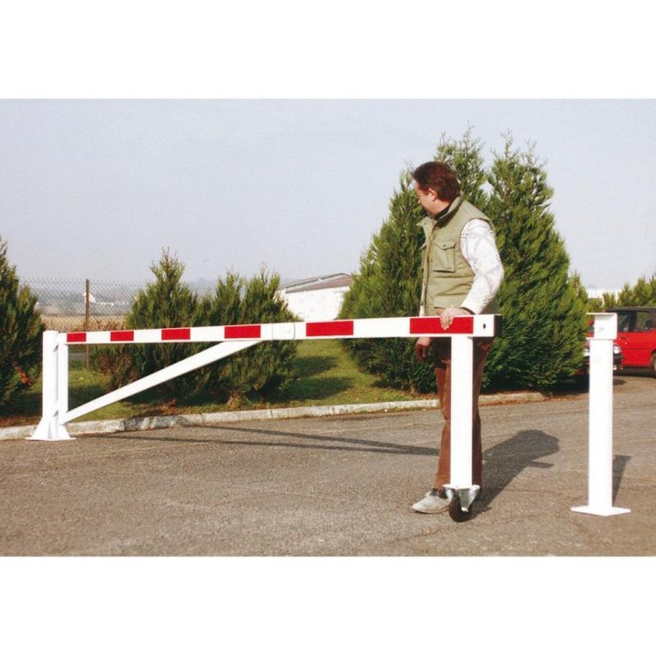 Poteau de réception en position ouverte (Option) - Pour barrière tournante très grande longueur (6, 7 ou 8 m)