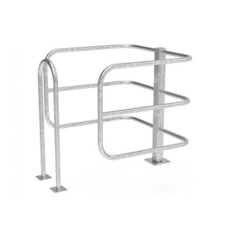 Barrière sélective Procity, 1 élément rotatif + 1 fixe, hauteur 1431 x largeur 1275 mm - Galva