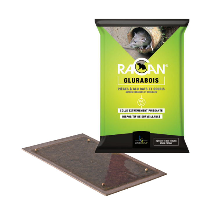 RACAN piège rodenticide à glu, blister de 2 pièges