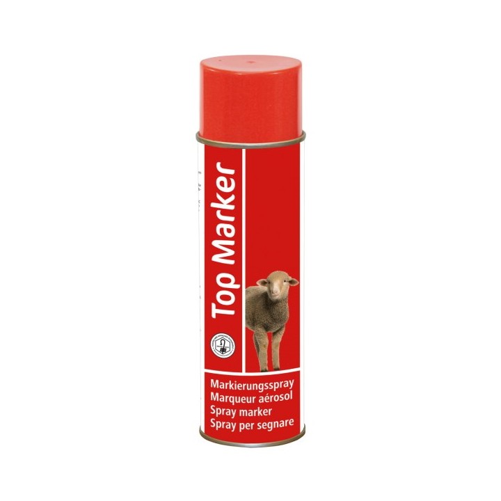 Marqueur aérosol rouge pour ovins TopMarker 500 ml Kerbl
