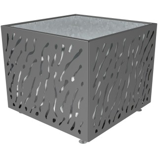 Bac à palmier Venise monochrome Procity, acier galvanisé, 1145x1145x960 mm - Intérieur tôle galva - Gris Procity