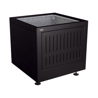 Bac à palmier Silaos acier Procity, 800x800x700 mm - Bac acier amovible + anneaux - Noir foncé