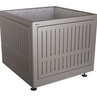 Bac à palmier Silaos acier Procity, 1000x1000x800 mm - Intérieur tôle galva - Gris Procity