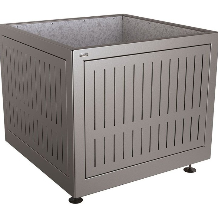 Bac à palmier Silaos acier Procity, 1000x1000x800 mm - Intérieur tôle galva - Gris Procity