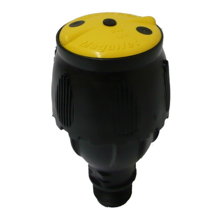 Micro-asperseur MEGANET 24° 200 L/h 1/2" mâle jaune et noir NETAFIM