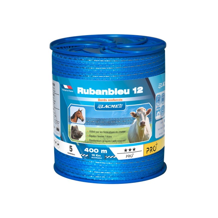Ruban bleu 12 mm – 400 m Lacmé