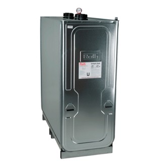Citerne fioul double paroi acier / HDPE avec jauge mécanique, 1500 L