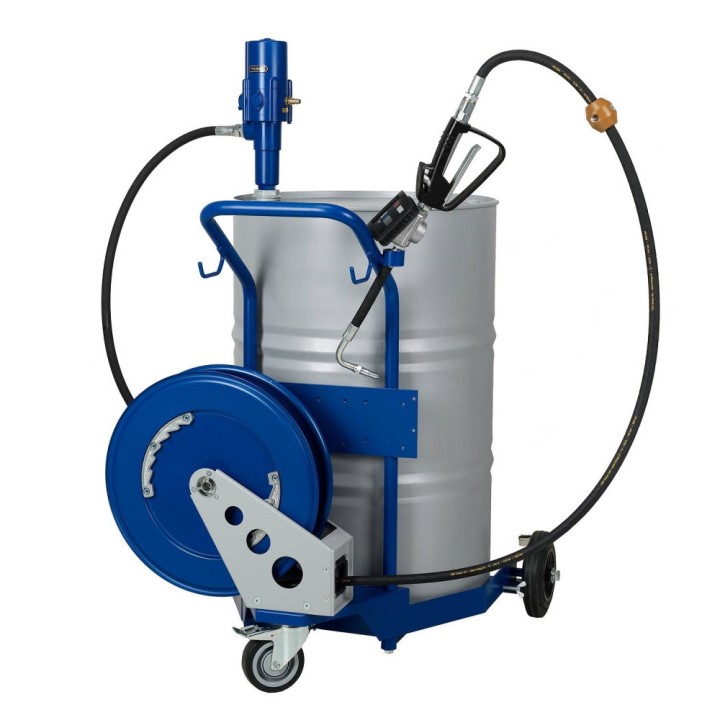 Système mobile huile avec enrouleur 10 m, SRL 860 pour fût 200/220 L