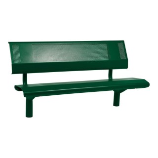 Banc acier Oslo Procity, lg. 1500 mm, peint/zinc, scellement direct - Vert mousse