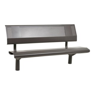 Banc acier Oslo Procity, lg. 1500 mm, peint/zinc, scellement direct - Gris Procity