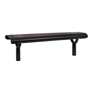 Banquette Oslo Procity, lg. 1500 mm, peint/zinc, scellement direct - Noir foncé