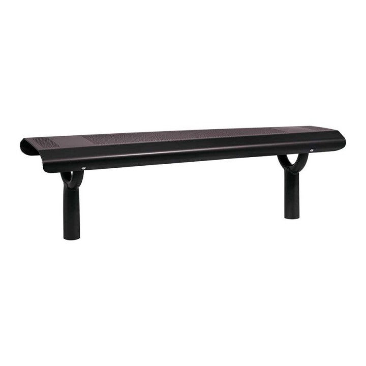 Banquette Oslo Procity, lg. 1500 mm, peint/zinc, scellement direct - Noir foncé
