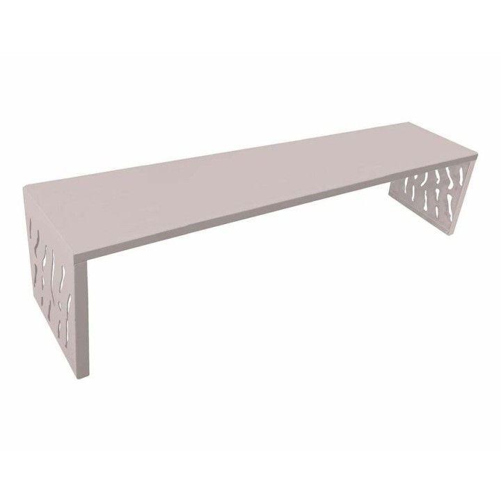 Banquette Venise acier Procity, lg. 1800 mm, peint/zinc, fixation sur platines - Gris soie