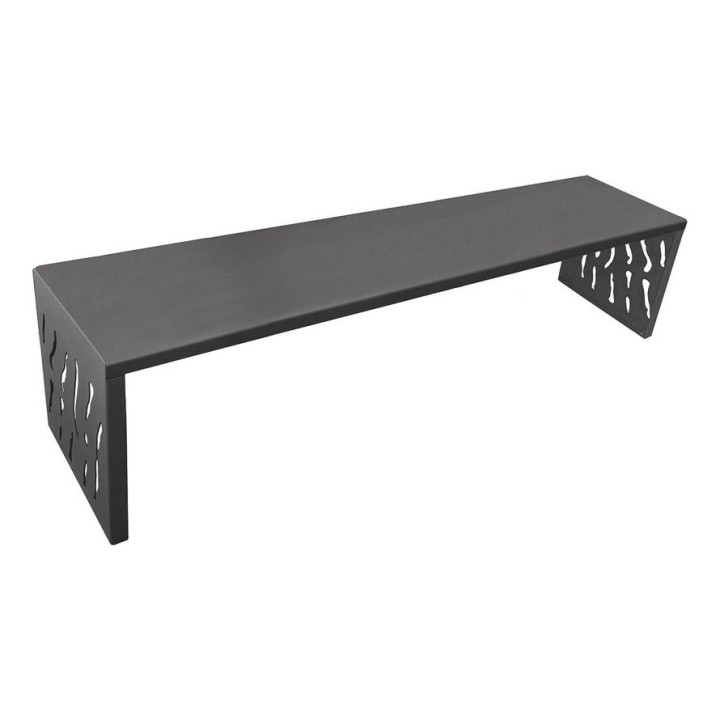 Banquette Venise acier Procity, lg. 1800 mm, peint/zinc, fixation sur platines - Gris Procity