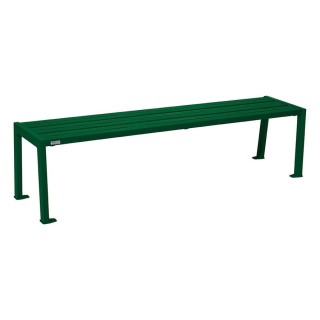 Banquette Silaos acier Procity, lg. 1800 mm, peint/zinc, fixation platines - Vert mousse