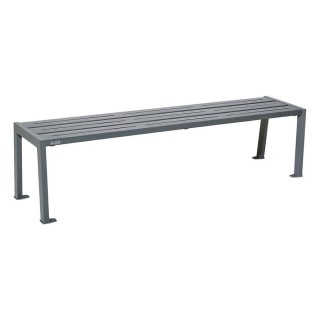 Banquette Silaos acier Procity, lg. 1800 mm, peint/zinc, fixation platines - Gris Procity