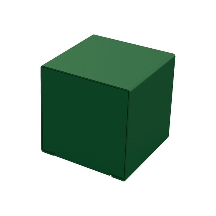 Cube acier KUB. Procity, 450 x 450 mm, fixation tiges d'ancrage non fournies - Vert mousse