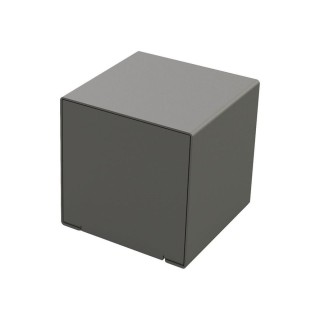 Cube acier KUB. Procity, 450 x 450 mm, fixation tiges d'ancrage non fournies - Gris Procity