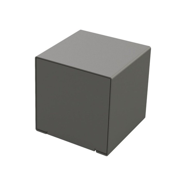 Cube acier KUB. Procity, 450 x 450 mm, fixation tiges d'ancrage non fournies - Gris Procity