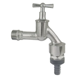 Robinet avec clapet anti-retour en laiton chromé  3/4" mâle GEKA