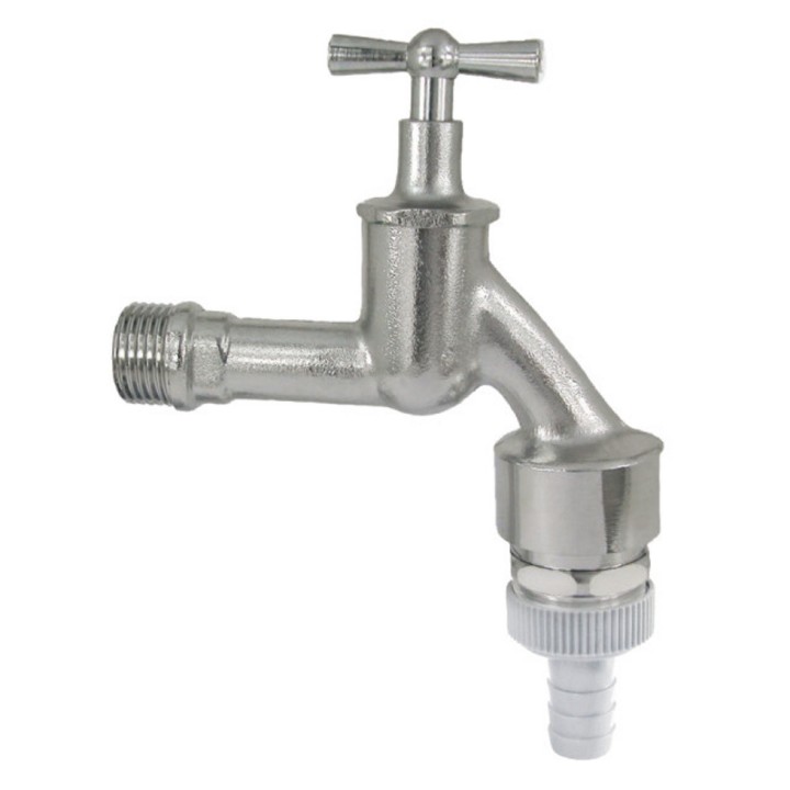 Robinet avec clapet anti-retour en laiton chromé  3/4" mâle GEKA