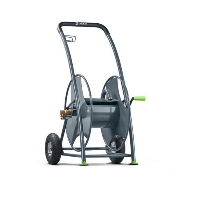 Dévidoir pour tuyau GEKA Plus P80 en acier, diam. tuyau 1" mâle
