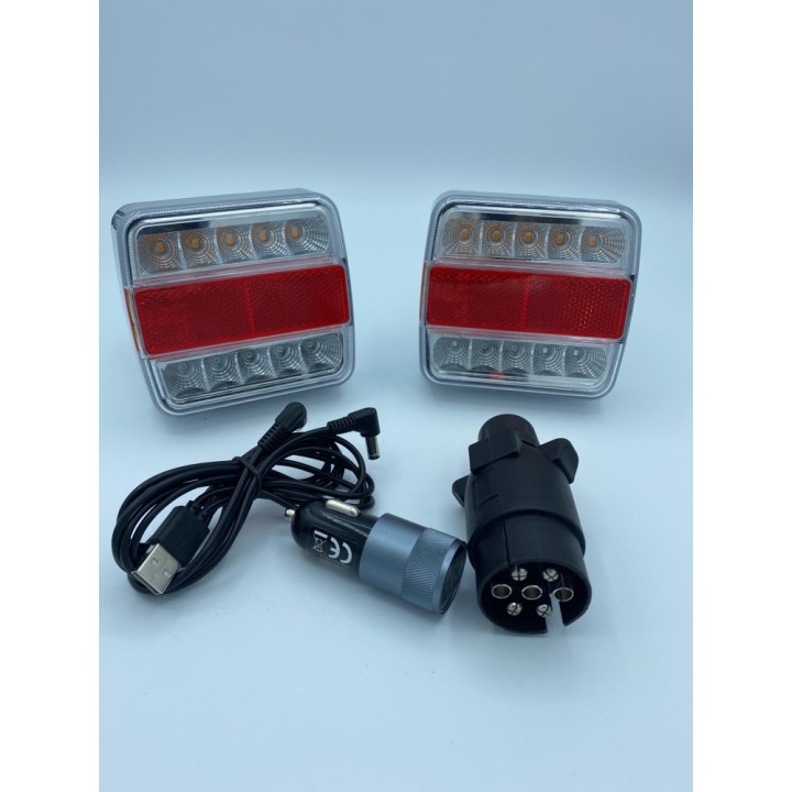 Kit signalisation LED magnétique sans fil pour remorque Ledwork Transaxe