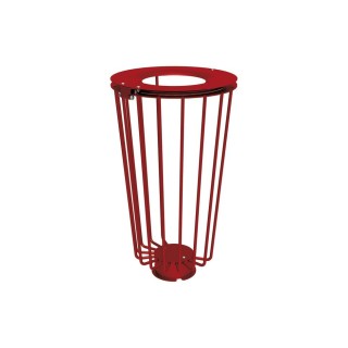 Corbeille Lofoten Vigipirate 100 litres Procity - Sans sac - Ø 495 x hauteur 855 mm - Rouge pourpre