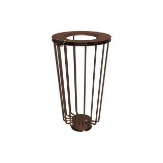 Corbeille Lofoten Vigipirate 100 litres Procity - Sans sac - Ø 495 x hauteur 855 mm - Brun chocolat
