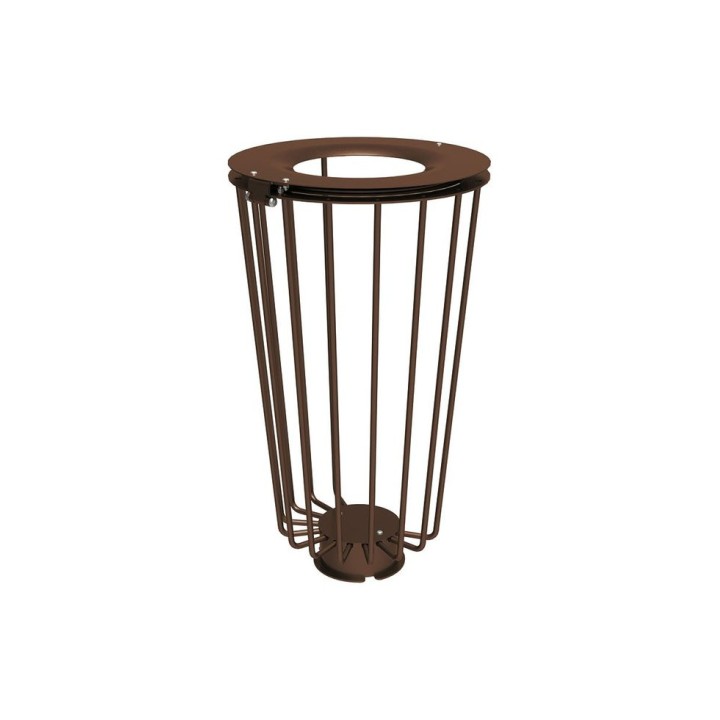 Corbeille Lofoten Vigipirate 100 litres Procity - Sans sac - Ø 495 x hauteur 855 mm - Brun chocolat