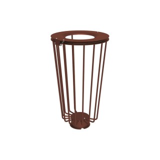 Corbeille Lofoten Vigipirate 100 litres Procity - Sans sac - Ø 495 x hauteur 855 mm - Aspect Corten