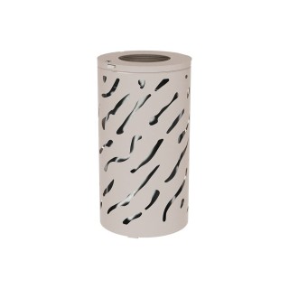 Corbeille standard Venise 80 litres Procity - Ø 450 x hauteur 845 mm - Avec seau galva - Gris soie