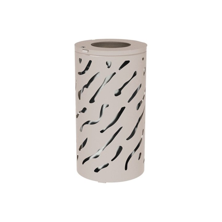 Corbeille standard Venise 80 litres Procity - Ø 450 x hauteur 845 mm - Avec seau galva - Gris soie