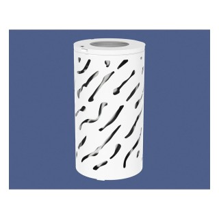 Corbeille standard Venise 80 litres Procity - Ø 450 x hauteur 845 mm - Avec seau galva - Blanc pur