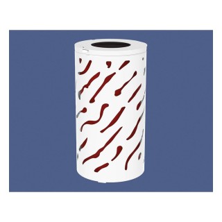 Corbeille standard Venise 80 litres Procity - Ø 450 x hauteur 845 mm - Avec seau peint/galva - Blanc pur
