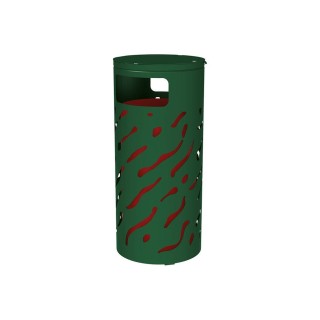 Corbeille standard Venise 80 litres Procity - Ø 450 x hauteur 845 mm - Sans seau - Vert mousse