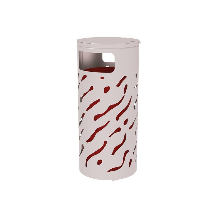 Corbeille standard Venise 80 litres Procity - Ø 450 x hauteur 845 mm - Sans seau - Gris soie