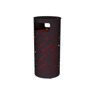 Corbeille standard Venise 80 litres Procity - Ø 450 x hauteur 845 mm - Sans seau - Noir foncé